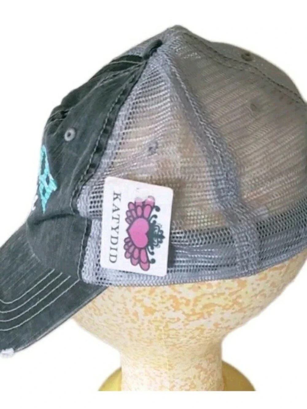 Ag Adriano Goldschmied  'Beach Please' Mesh-Back Cap in Black and Teal. New.